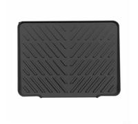 Linnkyfloa Tapis d'égouttoir à vaisselle en silicone 40 x 31 cm avec rebord de drainage envers antidérapant pour comptoir de cuisine - Séchage rapide Format surélevé résistant à la chaleur pour un