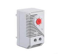 Linnkyfloa Thermostat mécanique compact non programmable pour usage domestique et industriel, plage de contrôle de 0 à 60 °C, montage sur rail DIN (35 mm), certifié IP20, norme (KTO011)