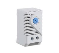 Linnkyfloa Thermostat mécanique compact non programmable pour usage domestique et industriel, plage de contrôle de 0 à 60 °C, montage sur rail DIN (35 mm), certifié IP20, norme (KTS011)