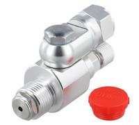 Linnkyfloa Vanne d'arrêt de pulvérisation sans air 287030 avec adaptateur de buse pivotante et tige d'extension de 25 cm, 700 PSI à 3600 PSI haute pression en ligne (C)