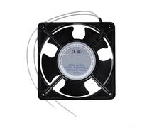 Linnkyfloa Ventilateur axial haute température pour cheminée et poêle à bois, ventilateur d'échappement thermique à lame métallique 120 x 120 x 38 mm, ventilateur silencieux et compact