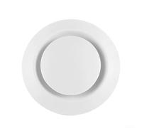 Linnkyfloa Ventilateur d'échappement rond réglable pour salle de bain - Diffuseur de soffite en ABS, blanc, Ø75/Ø100/Ø125/Ø150mm (1 ou 2 pack)(ø150mm)