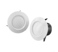 Linnkyfloa Ventilateur d'échappement rond réglable pour salle de bain - Diffuseur de soffite en ABS, blanc, Ø75/Ø100/Ø125/Ø150 mm (1 ou 2 pack)(ø75mm - 2pcs)