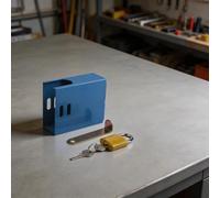 Linnkyfloa Verrou de robinet avec clés de sécurité pour robinet extérieur, coque de protection antivol pour tuyau d'arrosage et robinet de cuisine, résistant aux intempéries, en argent ou bleu (argent
