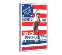 LINNPE Bruce Springsteen - Born in The USA Tour - Poster imprimé sur toile - Décoration murale pour salon, chambre à coucher (50 x 75 cm)