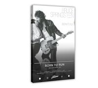 LINNPE Bruce Springsteen - Born To Run Poster sur toile pour décoration murale de salon, chambre à coucher (40 x 60 cm)
