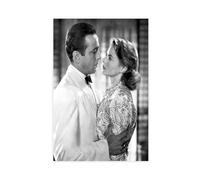 LINNPE Humphrey Bogart & Ingrid Bergman in the Film Impression sur toile pour chambre à coucher, bureau, cadeau 30 x 45 cm