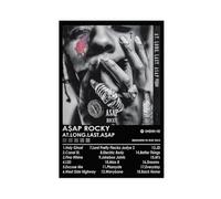 LINNPE Poster imprimé sur toile pour album de musique ASAP Rocky AT Long Live - Décoration pour chambre à coucher, bureau, chambre - Cadeau 40 x 60 cm