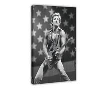 LINNPE Poster musical Bruce Springsteen sur toile pour décoration de chambre à coucher, bureau, chambre, cadeau (60 x 90 cm)
