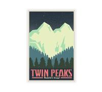 LINNPE Poster sur toile Twin Peaks pour décoration de chambre à coucher, bureau, chambre, cadeau 20 x 30 cm