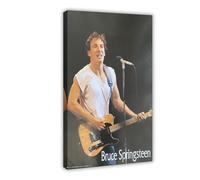 LINNPE Poster vintage Bruce Springsteen sur toile - Décoration murale pour salon, chambre à coucher - 50 x 75 cm