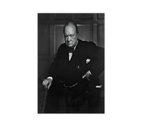 LINNPE Poster vintage Winston Churchill sur toile - Décoration murale pour salon, chambre à coucher - 40 x 60 cm