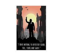 LINNPE Poster vintage Winston Churchill sur toile pour décoration de chambre à coucher, bureau, chambre, cadeau 30 x 45 cm