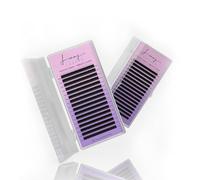 LINNY LASHES Extensions de cils classiques, 0,15 mm d'épaisseur, 1:1, cils simples Curls C CC D, noir profond, Classic Eyelash (CC-Curl, 10 mm)