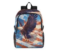 Linnyio Aigle Drapeau AméRicain Liberté Sac à Dos de Randonnée Pliable,ImperméAble et Léger,Compactable pour Les Voyages