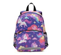 Linnyio Arc-En-Ciel De Licornes ColoréEs Sac à Dos pour Maternelle 3-8 Ans,Cartable pour Enfants et Tout Petits Sac Scolaire