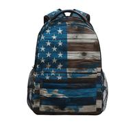 Linnyio Art Abstrait Du Drapeau Des États-Unis Sac à Dos Scolaire pour Filles Garçons - Bretelles Ajustables & Confortables, Grand avec Poches Multiples pour l'École Étudiants