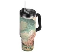 Linnyio Art De La Tour De Mode Ancienne Porte-Gobelet de Voiture en Acier Inoxydable,Bouteille D'eau,Gobelets Isothermes Sans BPA.