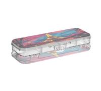 Linnyio Art De La Tour Sommaire Trousse à Crayons Transparente,Boîte de Rangement pour Stylos,Idéale pour L'école et Le Bureau