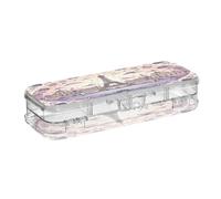 Linnyio Art des Fleurs De Paris Trousse à Crayons Transparente,Boîte de Rangement pour Stylos,Idéale pour L'école et Le Bureau