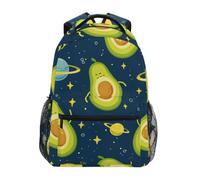 Linnyio Avocat Espace Bleu Vert CréAtif Lunatique Sac à Dos Scolaire pour Filles et Garçons,Sacs pour étudiants élégants