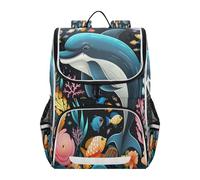 Linnyio Castor De Dessin Animé Mignon Sac à Dos Étudiant Bookbag Sac Haute Capacité pour Filles Garçons