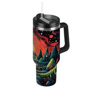 Linnyio Castors DrôLes De Bande DessinéE Porte-Gobelet de Voiture en Acier Inoxydable,Bouteille D'eau,Gobelets Isothermes Sans BPA.