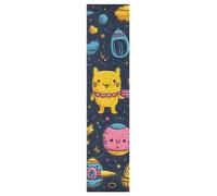 Linnyio Chats Mignons Doodle Feuilles de Ruban Adhésif Stickers pour Skateboard,Bandes Antidérapantes Graphiques sans Bulles pour Adolescents Filles et Garçons