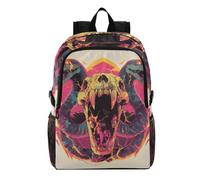 Linnyio Crâne Vibrant Flammes Violet Foncé Sac à Dos de Randonnée Pliable,ImperméAble et Léger,Compactable pour Les Voyages