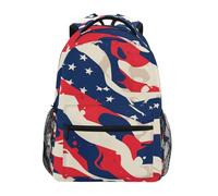 Linnyio Dessin Animé Drapeau AméRicain Sac à Dos Scolaire pour Filles et Garçons,Sacs pour étudiants élégants