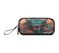 Linnyio Dragon Cool Abstrait Trousse à Crayons pour Étudiants, Sacs à Stylos Pour Écolières et Garçons