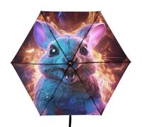 Linnyio Écureuil Mignon Viré Cool Parapluie Pliant Protection UV Parapluies de Voyage Compacts Blocage Du Soleil pour Garçons Filles