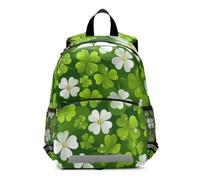 Linnyio Feuilles De TrèFle Blanc Vert Chanceux Sac à Dos pour Maternelle 3-8 Ans,Cartable pour Enfants et Tout Petits Sac Scolaire