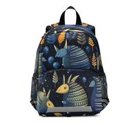 Linnyio Fleur Dessin Animé Art Éléphants Indiens Sac à Dos Préscolaire pour Enfants de 3 à 8,Sac à Livres pour Tout-Petits,Sacs d'École de Dessin Animé