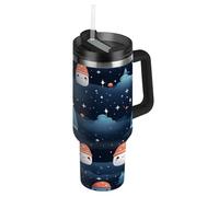 Linnyio ForêT De Neige à RéPéTition Porte-Gobelet de Voiture en Acier Inoxydable,Bouteille D'eau,Gobelets Isothermes Sans BPA.