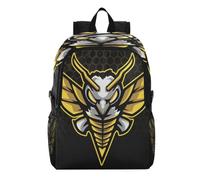 Linnyio Frelon Jaune Noir éLéGant Sac à Dos de Randonnée Pliable,ImperméAble et Léger,Compactable pour Les Voyages
