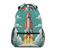 Linnyio FuséE Rouge Ciel Bleu Nuage Sac à Dos Scolaire pour Filles et Garçons,Sacs pour étudiants élégants