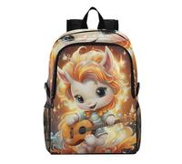 Linnyio Gloire Licorne De Dessin Animé Mignon Sac à Dos Pliable, Imperméable Léger Sac à Dos De Randonnée, Emballable pour Voyage Camping