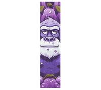 Linnyio Gorille De Dessin Animé Violet Feuilles de Ruban Adhésif Stickers pour Skateboard,Bandes Antidérapantes Graphiques sans Bulles pour Adolescents Filles et Garçons