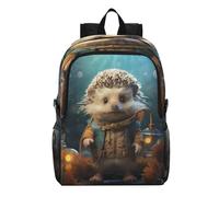 Linnyio HéRisson De Dessin Animé Mignon Sac à Dos de Randonnée Pliable,ImperméAble et Léger,Compactable pour Les Voyages