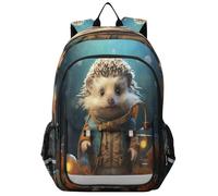 Linnyio HéRisson De Dessin Animé Mignon Sac à Dos Scolaire pour Enfants et Adolescents,IdéAl pour L'école et Les Voyages