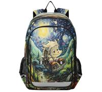 Linnyio HéRisson Dessin Animé Aquarelle Sac à Dos Scolaire pour Enfants et Adolescents,IdéAl pour L'école et Les Voyages
