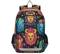 Linnyio Lions ColoréS Mignons Sac à Dos Scolaire pour Enfants et Adolescents,IdéAl pour L'école et Les Voyages