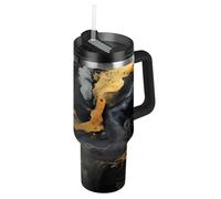 Linnyio Marbre Or Noir Art Porte-Gobelet de Voiture en Acier Inoxydable,Bouteille D'eau,Gobelets Isothermes Sans BPA.