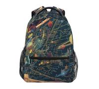 Linnyio MathéMatiques PlanèTes Espace Cosmique Sac à Dos Scolaire pour Filles et Garçons,Sacs pour étudiants élégants