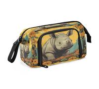 Linnyio Mignon, Griffonnage, Animal, Guépard, Trousse à Crayons,Pochette à Stylos De Grande Capacité pour Étudiants Filles Garçons