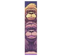 Linnyio Mignon, Griffonnage, Gorille Pelucheux, Feuilles de Ruban Adhésif Stickers pour Skateboard,Bandes Antidérapantes Graphiques sans Bulles pour Adolescents Filles et Garçons