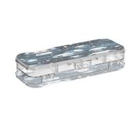 Linnyio Pandas à RéPéTition Trousse à Crayons Transparente,Boîte de Rangement pour Stylos,Idéale pour L'école et Le Bureau