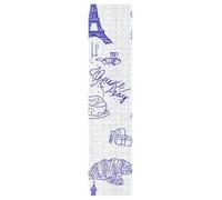 Linnyio Paris Tour Eiffel FrançAis Bleu Feuilles de Grip pour Skateboard et Longboard Anti-Bulles Ruban AntidéRapant pour Ados