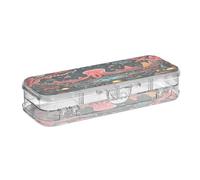 Linnyio Pieuvres Doodle De Dessin Animé Trousse à Crayons Transparente,Boîte de Rangement pour Stylos,Idéale pour L'école et Le Bureau
